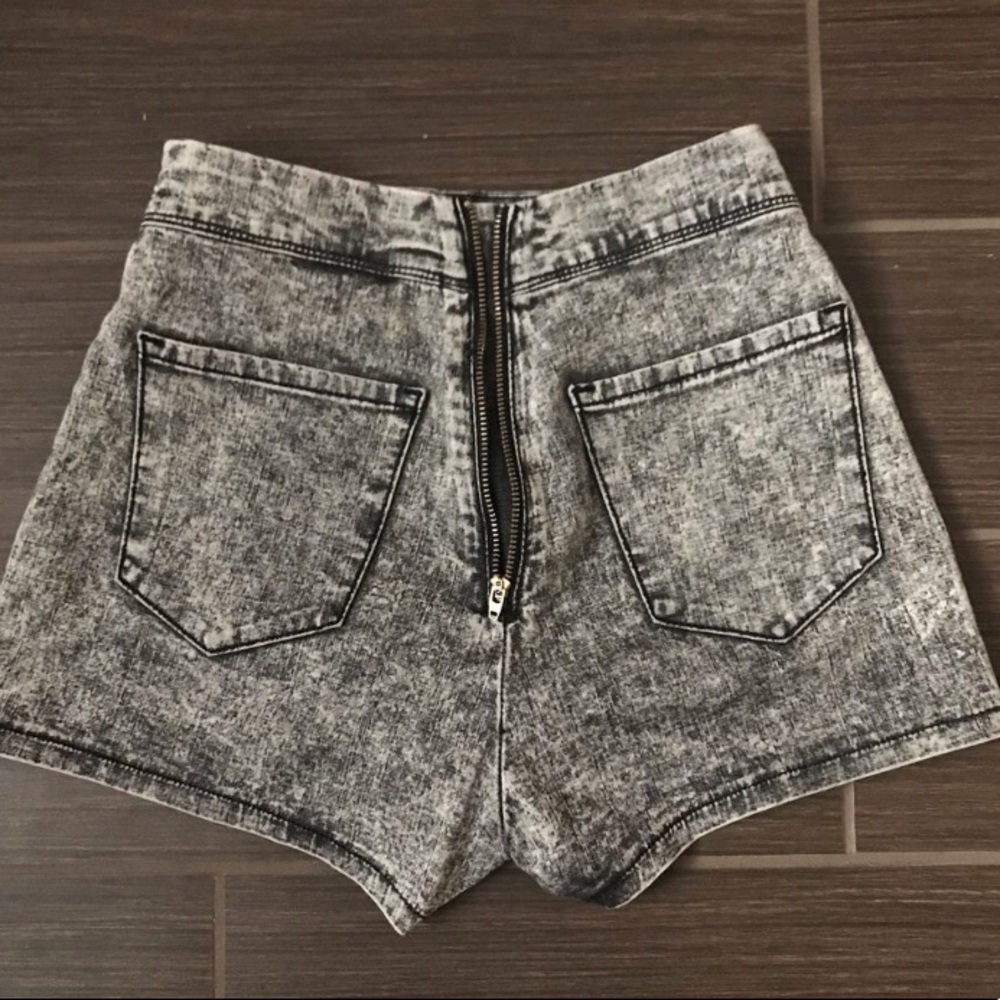 Foreign Exchange Acid Wash Jean Shorts